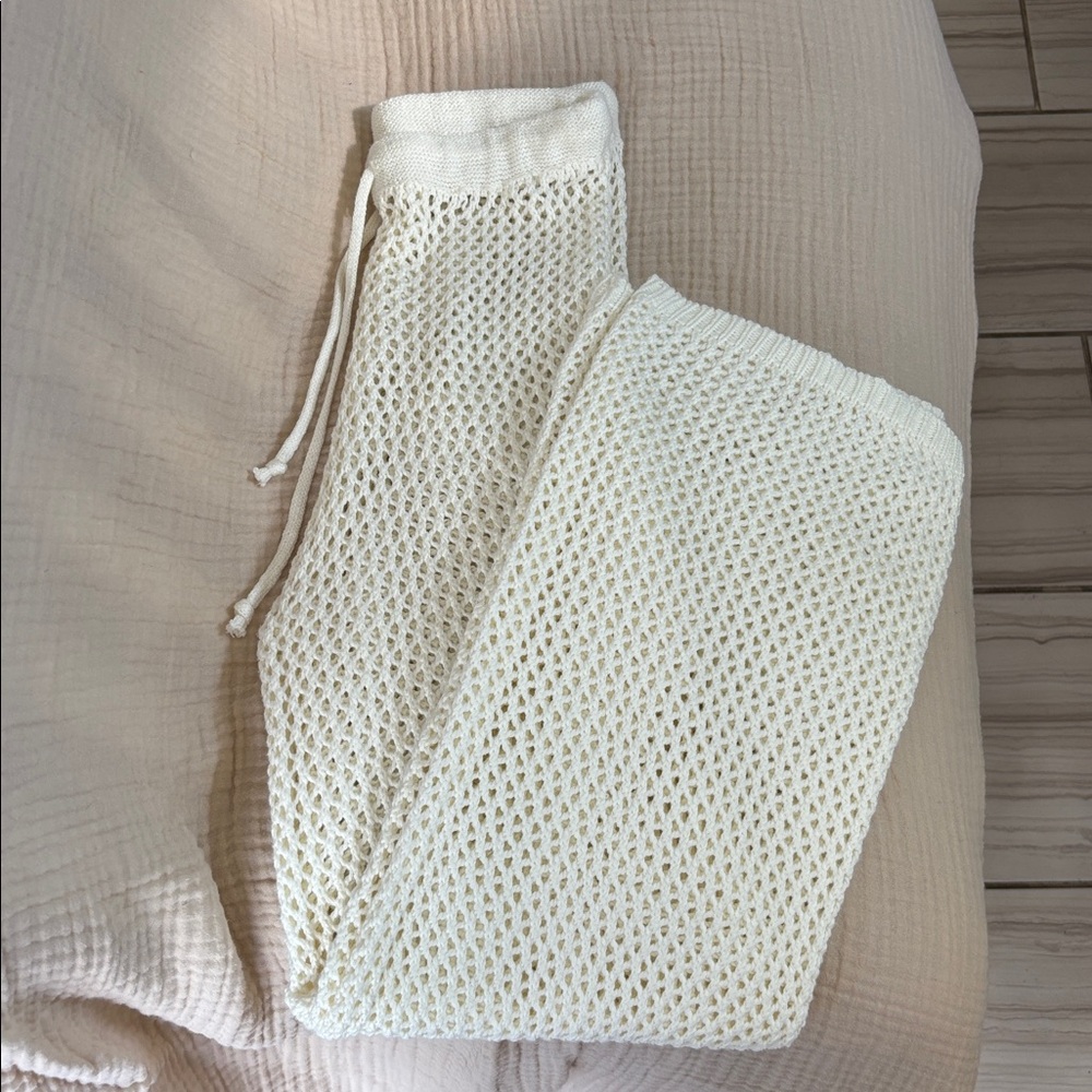 Cream Cover Up Pants
